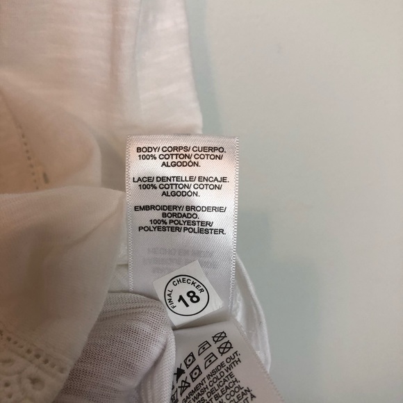 Lucky Brand short sleeve white top size xs - Picture 7 of 8